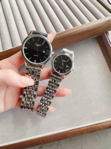 Gold case + 20 steel strap 20 Longines couple's watch Original imported quartz m