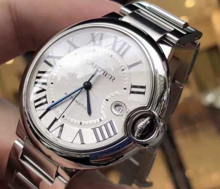 Cartier Ballon Bleu series W69012Z4 Automatic mechanical watch, 42.1mm, men's st - Click Image to Close