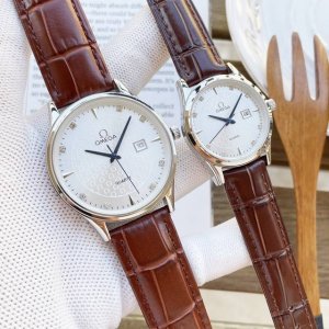 White rose case + 20 steel strap + 20 Omega latest couple's model, original imp