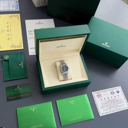 Rolex Datejust 31mm watch with diamond strap. Fully set with white diamonds, a d - Click Image to Close