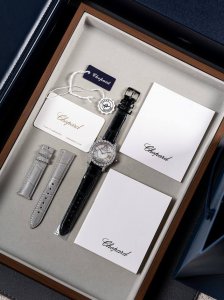 Real Shots - Hot Sale! Chopard Happy Diamonds Mechanical Alligator Leather Versi