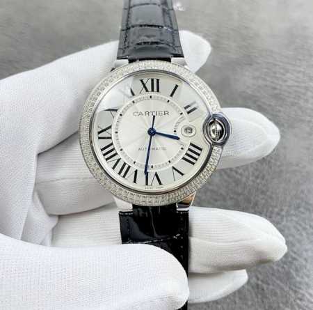 Cartier Ballon Bleu 42mm series! Diamond-set model, rounded and elegant, exudin - Click Image to Close