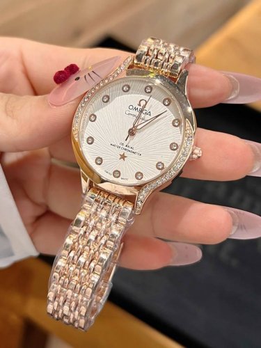 Omega classic quartz watch, imported quartz movement, easy to wear, simple and e