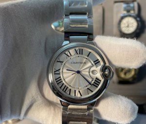 The Cartier 42 dial initially seemed too big, but after getting used to it, it f