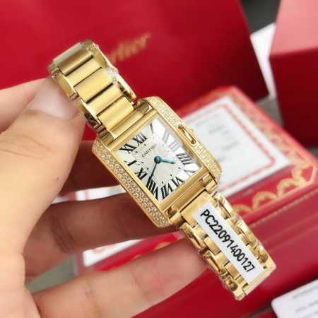 Cartier Tank Anglaise Series Classic Masterpiece 18K Thick Gold Package Warranty - Click Image to Close