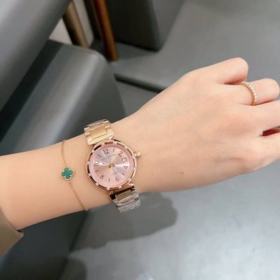 Lv Louis Vuitton Three-Hand Women's Super Hot Model Sapphire Mirror, Imported Qu