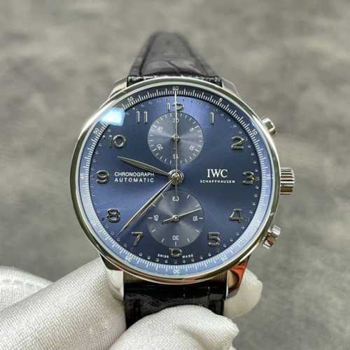 Iwc Portugal Blue, Crocodile Leather! Shipping Real Shot