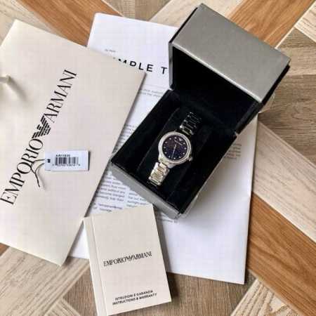 New arrival! Original Armani quartz women's watch, Ar11630, blue rock sand dial - Click Image to Close