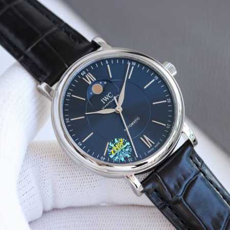 White case, gold case Mks New Product Release: IWC Moon Phase Portofino Series! - Click Image to Close