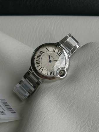 Cartier Blue Balloon Series Watch Twisted Engraved Dial, Sword-Shaped Blue Steel - Click Image to Close