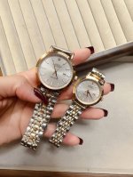 Latest Platinum Rolex Couple's Watch, Original Imported Quartz Movement, 316L St
