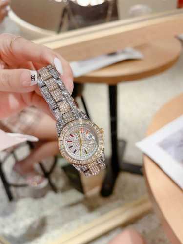 New Arrival Recommendation: Full Diamond Rolex 28mm Exquisite Small Women's Watc