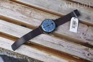 Armani model: Ar11201 Novel two-eye dial stainless steel Milanese bracelet with