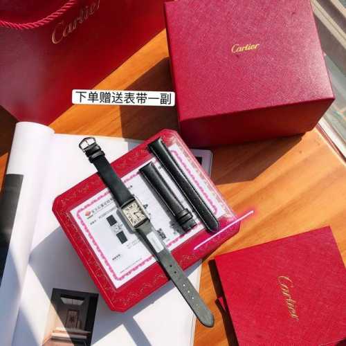 In stock, plus an extra strap. Cartier's new Tankmust watch. It Must Be A Tank.