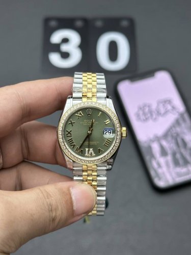Gs 31mm Rolex Datejust green gold watch, real photos of the shipment! DDD
