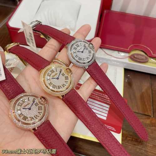 Real photos of Cartier Ballon Bleu Roman numeral dial, 33mm, available now, sam