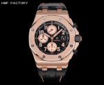 Gold, white and black are the same price, steel band +100. Hbf Factory Audemars