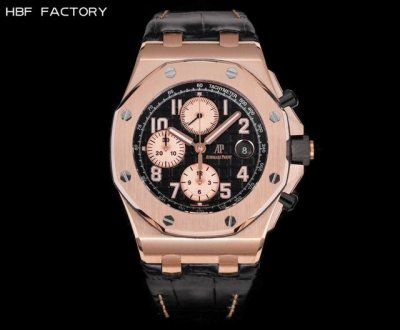 Gold, white and black are the same price, steel band +100. Hbf Factory Audemars