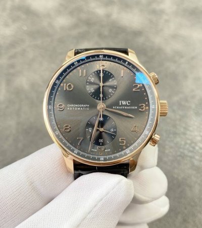 IWC Portuguese watch series, rose gold Portuguese watch! Customized extended Ame