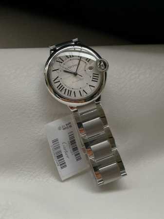 V6 Premium: Cartier Blue Balloon Series W69012Z4 Watch Stainless Steel - Silver- - Click Image to Close