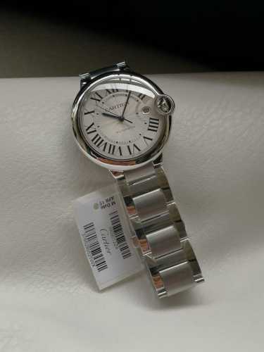 V6 Premium: Cartier Blue Balloon Series W69012Z4 Watch Stainless Steel - Silver-