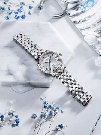 Tissot's new Carson Zhenwo simple dial scale quartz steel strap women's watch T - Click Image to Close