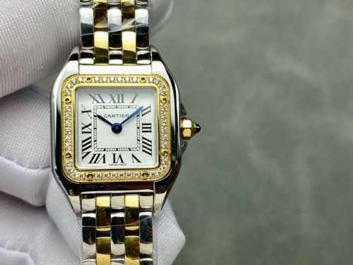 Cartier Panther series watch pictured is 22mm case small size 22*30mm, medium si