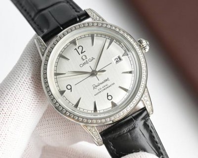 White-Gold Omega's hot new style, the new 3D pot cover! Ultra-thin men's automa
