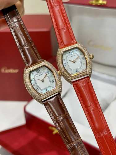 Gold and silver are the same price Cartier Mini Lady tonneau shape, using origin