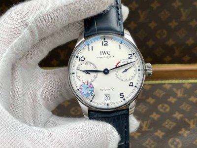 zf Iwc Portuguese Seven White Dial Blue Needle