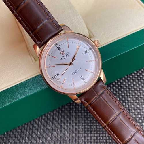 Rolex Cellini silver dial, black cowhide. M50505 Rolex Cellini "Latest Edition 3