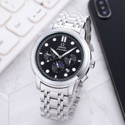 Stainless Steel Strap With Ten Butterfly Clasps White: , Two-Tone: , Omega Omega