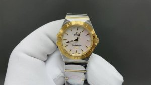 Omega Constellation Series 28mm Swiss Quartz Watch 1. The half-moon section and