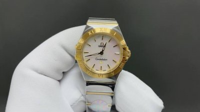 Omega Constellation Series 28mm Swiss Quartz Watch 1. The half-moon section and