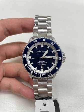 Deep-sea elegance, always at ease. The Armani mechanical diving watch Ar60087, w - Click Image to Close