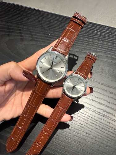 New Platinum Longines-Longines boutique couple's watch with classic three-hand