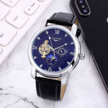 White: , Gold: , All Black: , All Rose: , Longines 9-Wheel Automatic Sun, Moon A - Click Image to Close