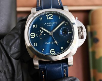 Panerai Panerai Curved Coated Glass 44Mm*16Mm Rubber Strap With Original Pin Buc