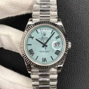 Rolex Day-Date, Ice Blue Roman Scale, 41mm, 2836 Movement, 316 Stainless Steel