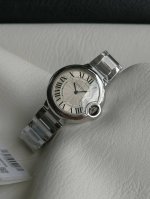 Cartier Blue Balloon Series Watch Twisted Engraved Dial, Sword-Shaped Blue Steel