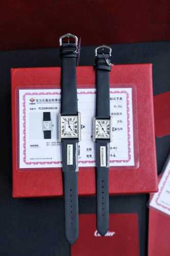 New Tank Must Genuine Diamond Ladies' Quartz Watch! Large Size: 33.7mm*25.5mm,