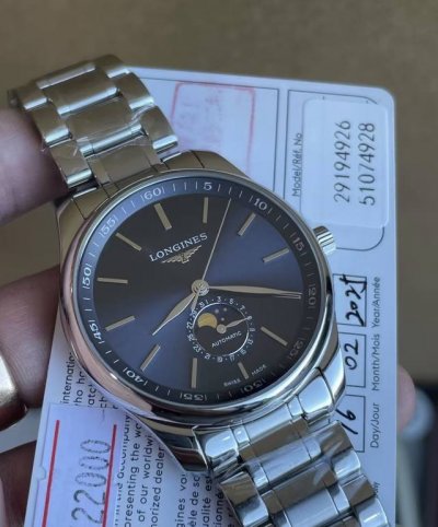 Longines Master Collection latest model, Moon Phase four-hand Master Collection