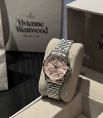 Vivienne Westwood Elegant Lady Quartz Watch, Vv311. Features a pink sunburst dia
