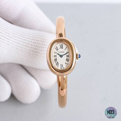 Sincere work! Cartier "Bathtub" gold bracelet watch! This series of round and r
