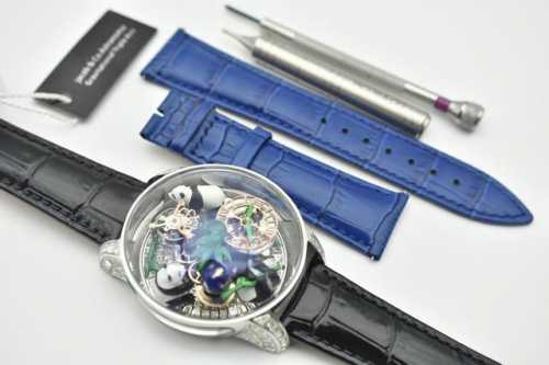 New Arrival Jacob & Co Czech Leopard Nk1 Celestial Art Tourbillon Panda Watch. N
