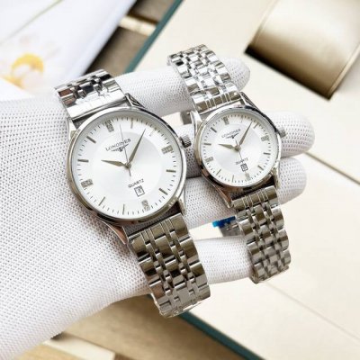 Platinum + 20 steel band + 20 real shot Brand: Longines Type: Couple watch Case: