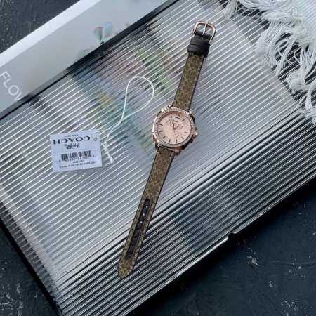 coach Coach Ladies Exquisite Canvas Diamond Boyfriend Light Luxury Belt Watch - Click Image to Close