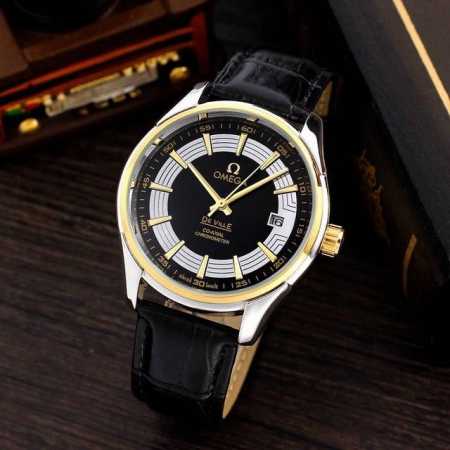 gold: , all black: , Omega De Ville series, casual business men's hot listing, - Click Image to Close
