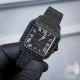 Cartier, Santos Black Warrior, has real diamond version and ordinary diamond ve