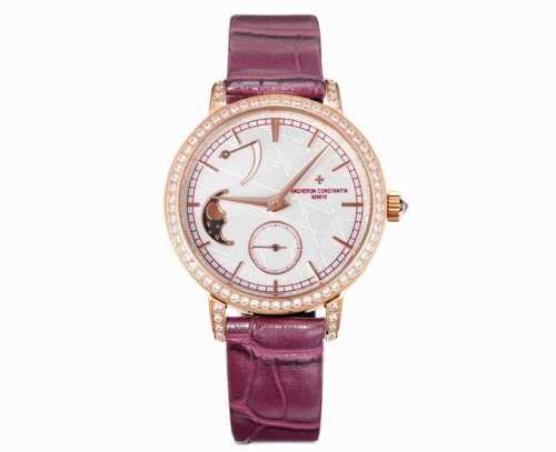 The Vacheron Constantin Tradition Moon Phase watch is equipped with a 36mm diam